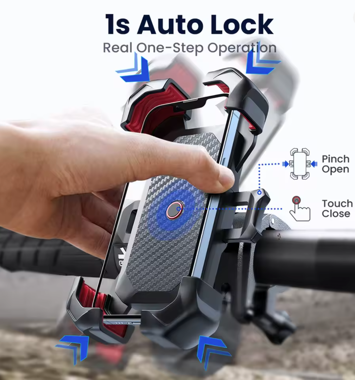 Soporte de celular para moto (aluminio)