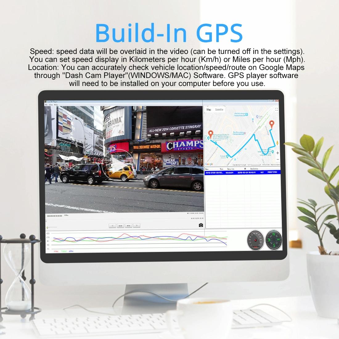 Cámara DVR Full HD 2160P con GPS y WiFi – Para Auto y Moto