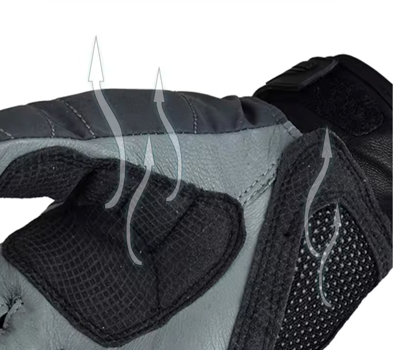 Guantes táctiles antideslizantes para motociclista – Negro