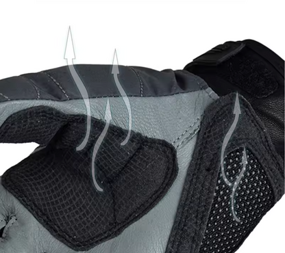 Guantes táctiles antideslizantes para motociclista – Negro