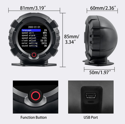 NNEOBA X95 – Pantalla HUD GPS con Inclinómetro para 4x4 y Motos Adventure
